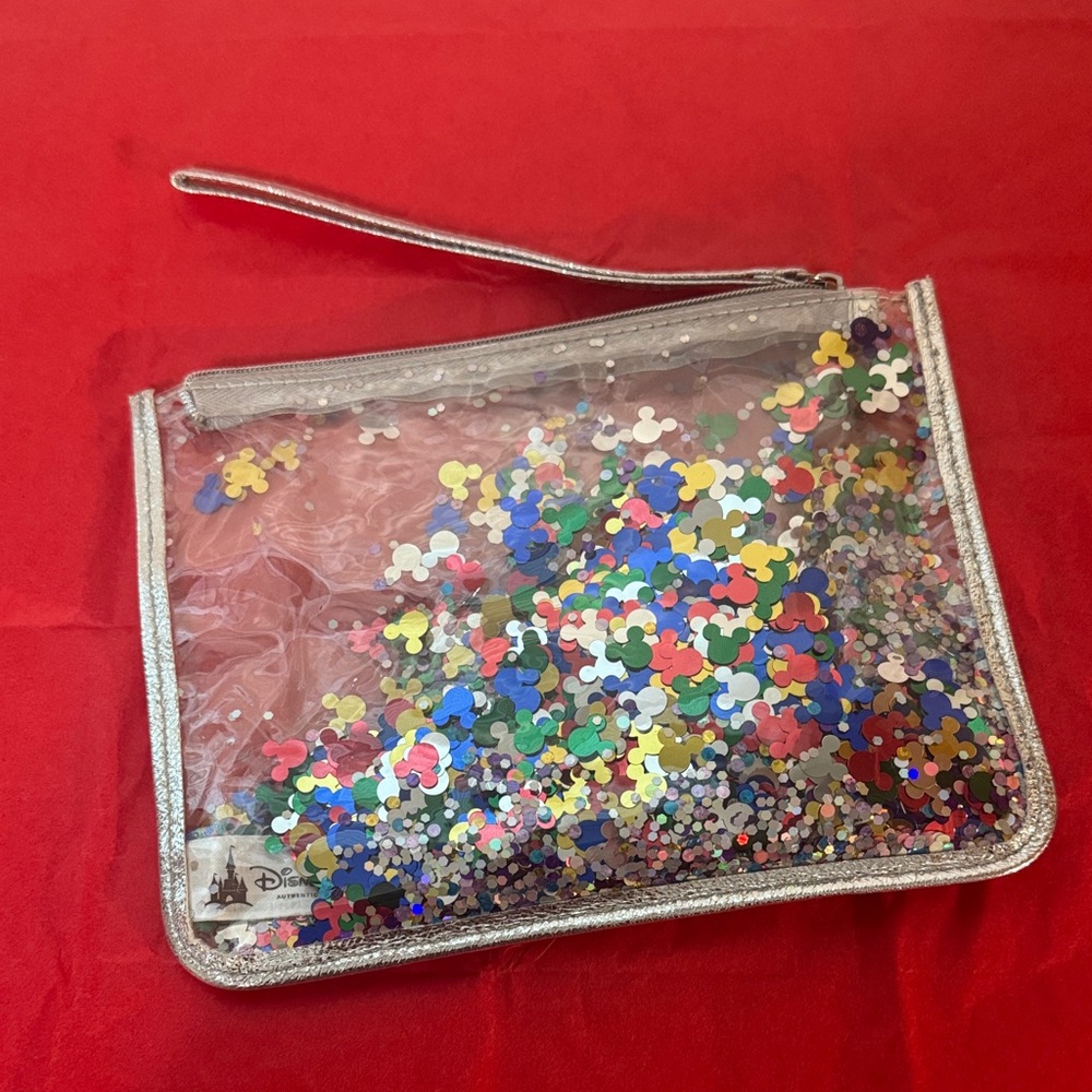 Disney Multicolor Glitter Wristlet